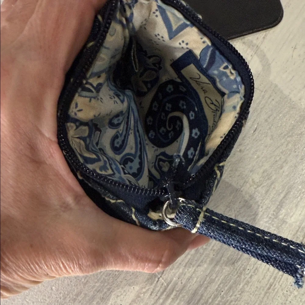 Vera Bradley Blue Denim Quilted Wristlet